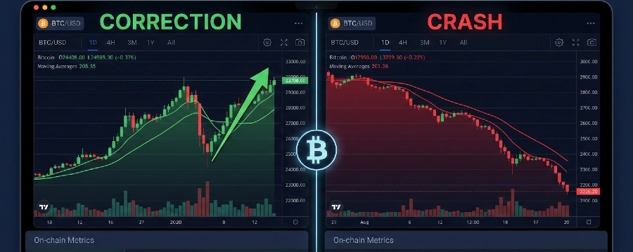 Bitcoin Market Correction vs. Crash